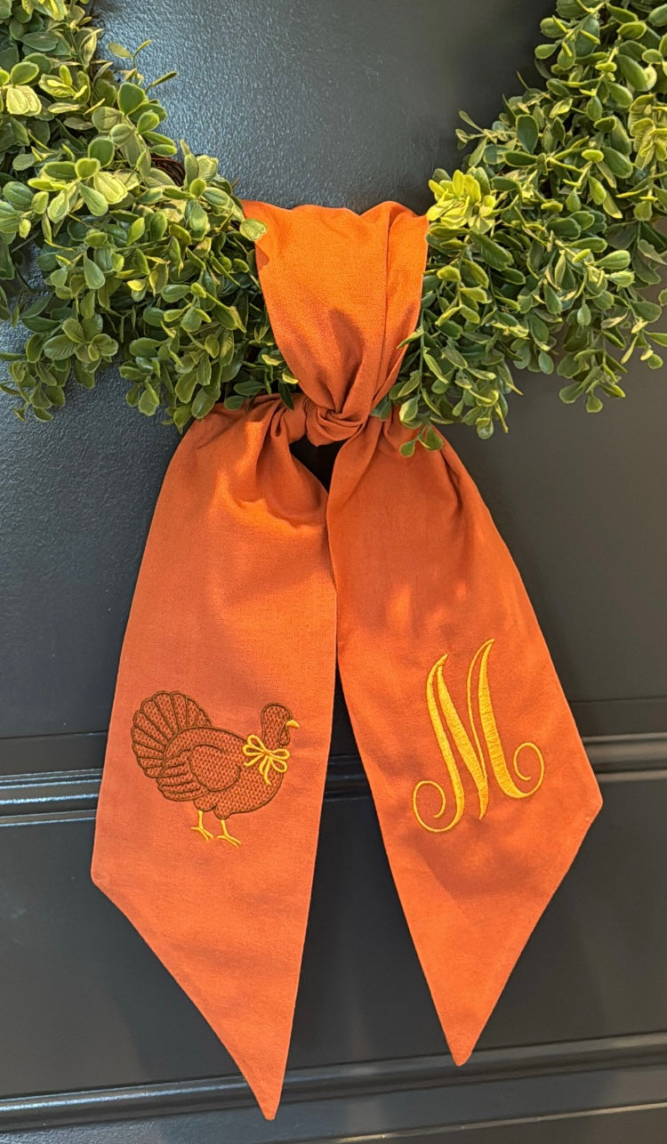 Orange Turkey Bow