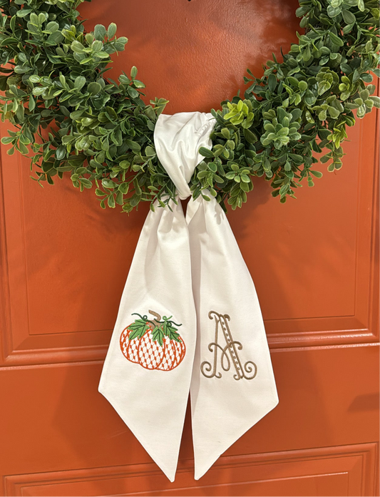 Pumpkin & dotted initial