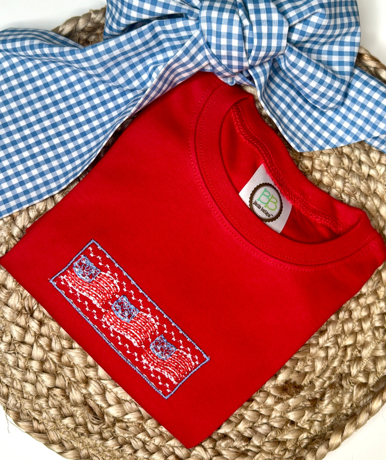 Smocked Flag Kids Tee