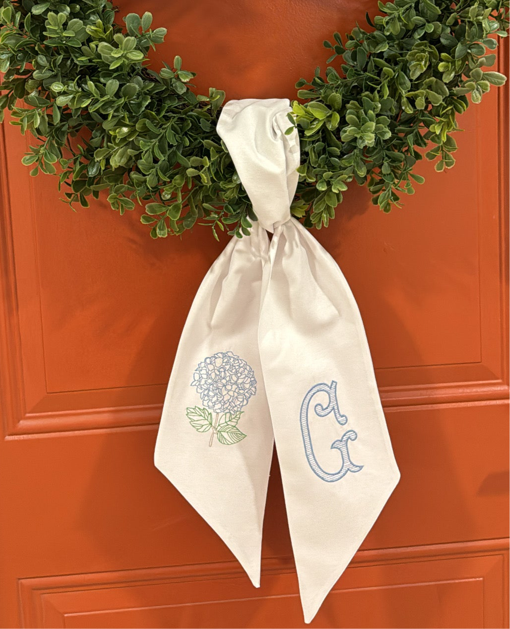 Hydrangea & initial (A)