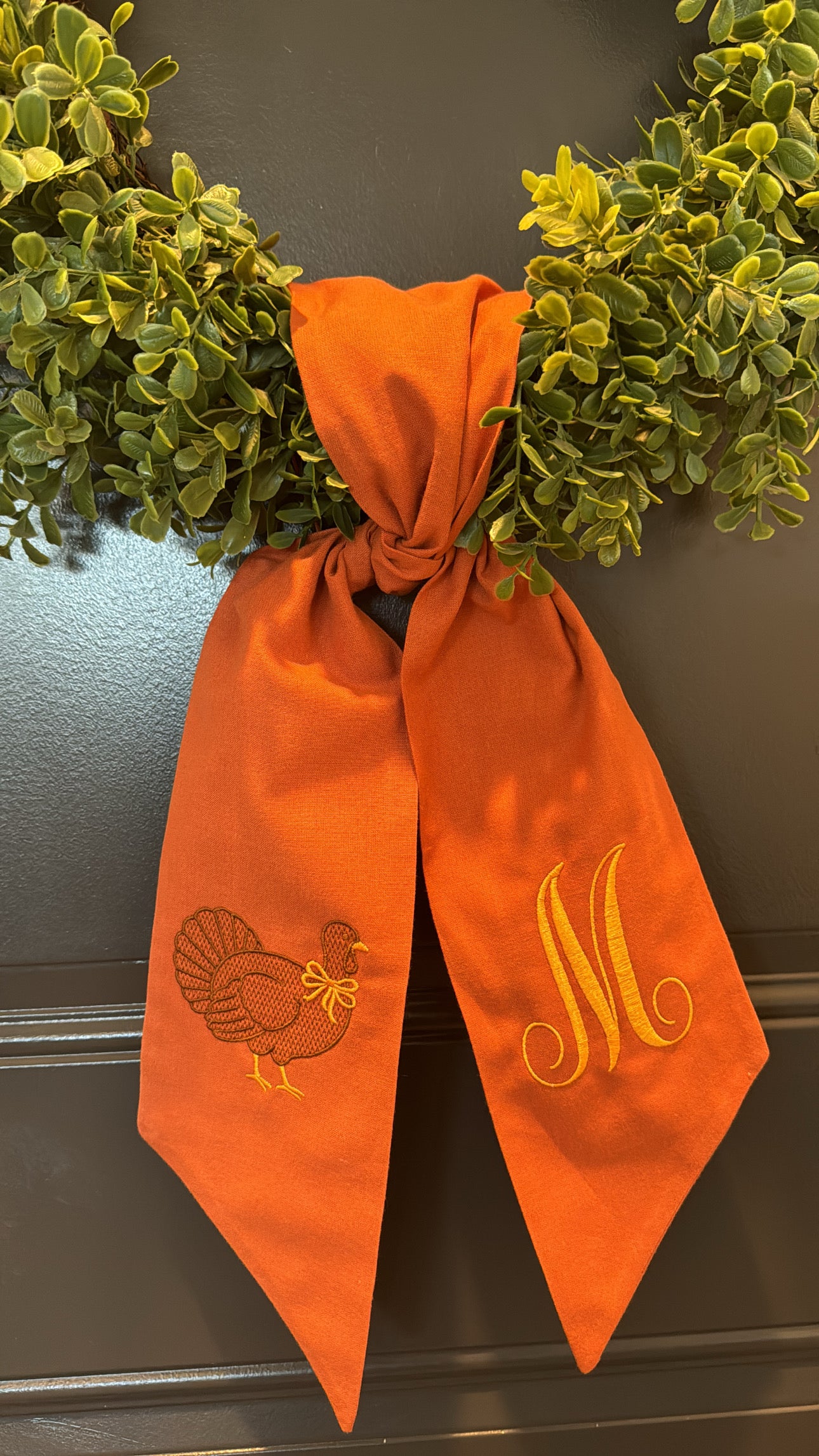Orange Turkey Bow