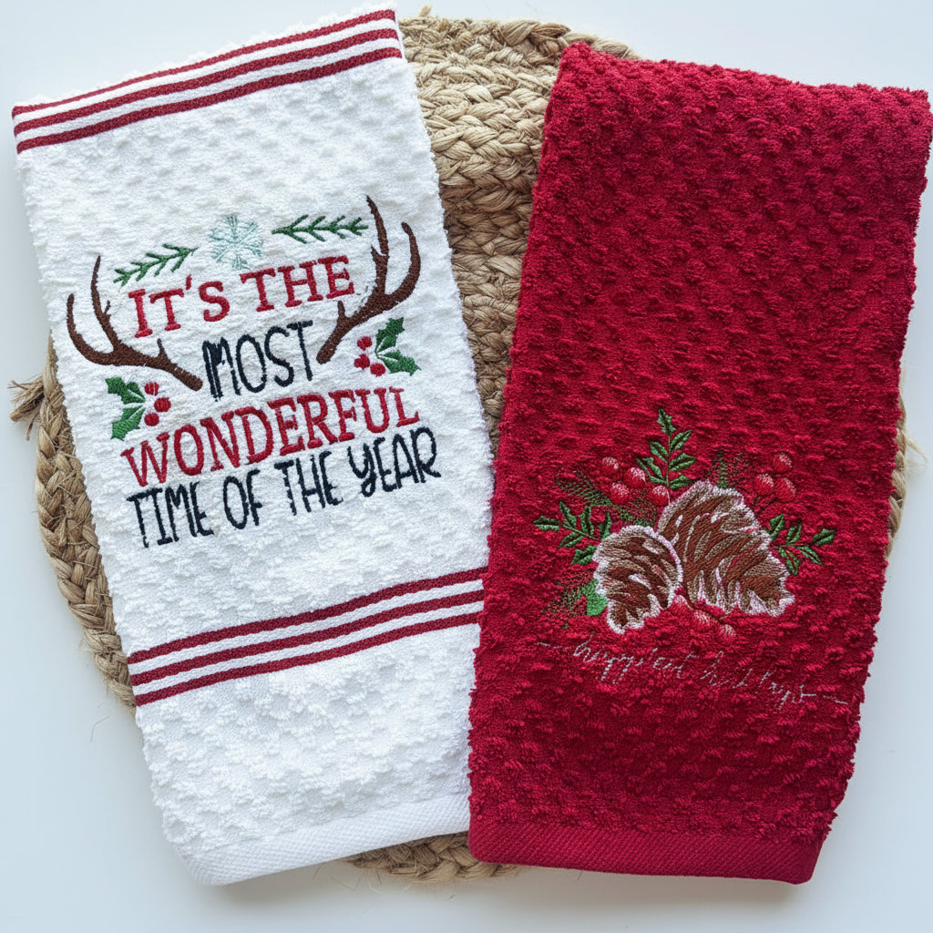 Christmas hand towel set