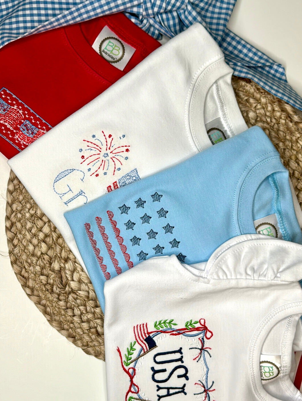Smocked Flag Kids Tee
