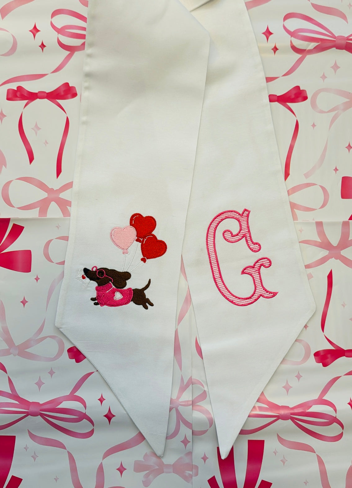 Dog & striped initial