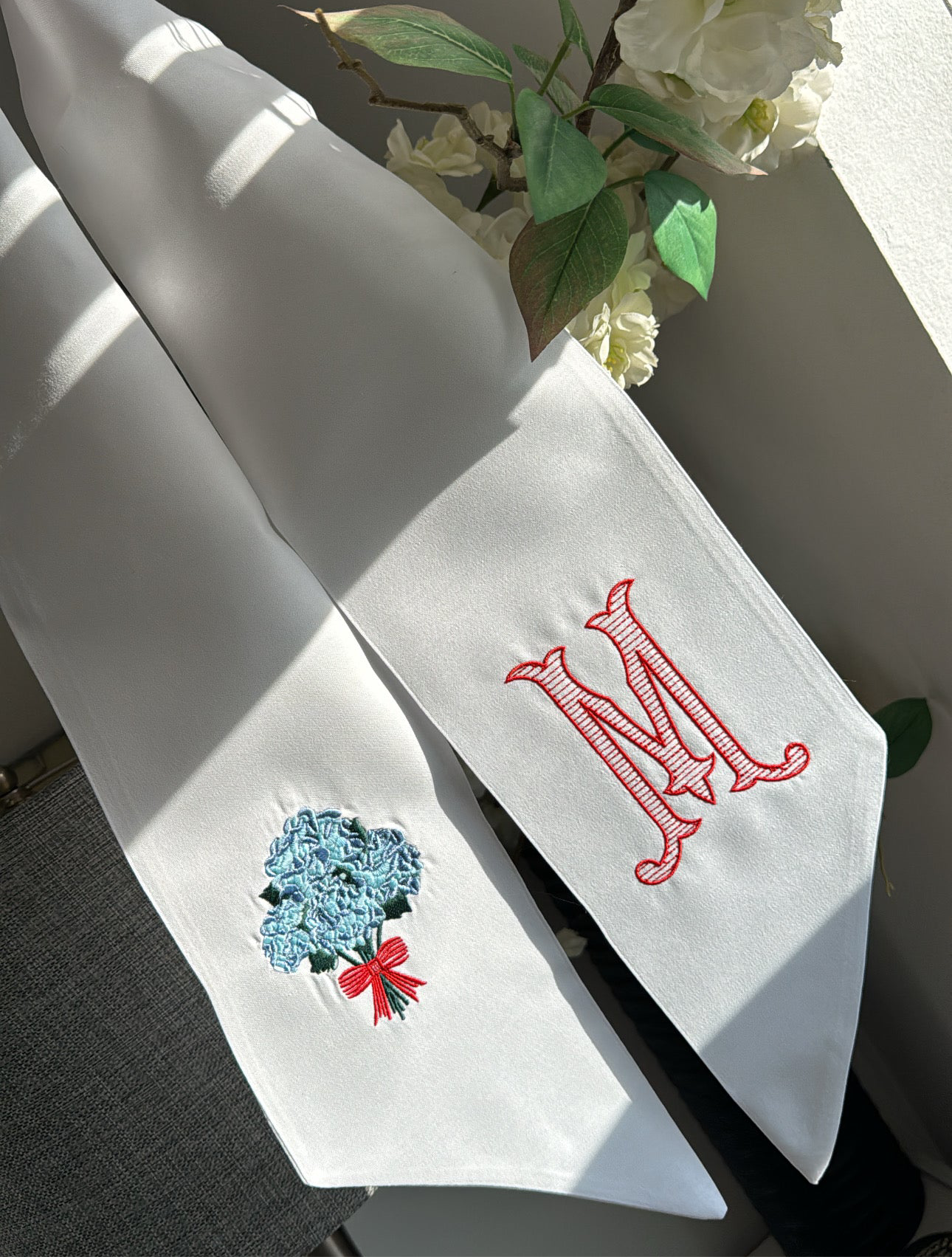 Hydrangea bouquet & initial